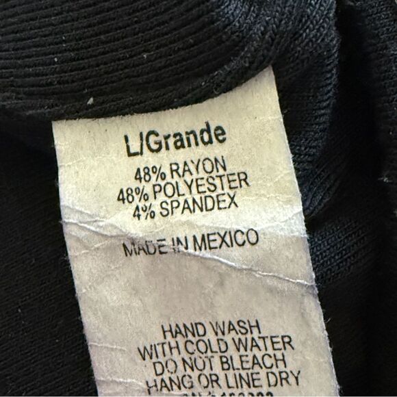 Forever 21 Crop Top NEW Black Long Sleeve Large Stretchy - Picture 10 of 11